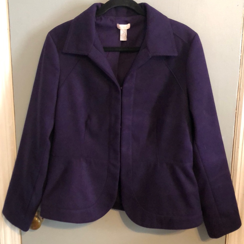 Chicos size 2 grape colored very stylish blazer/jacket